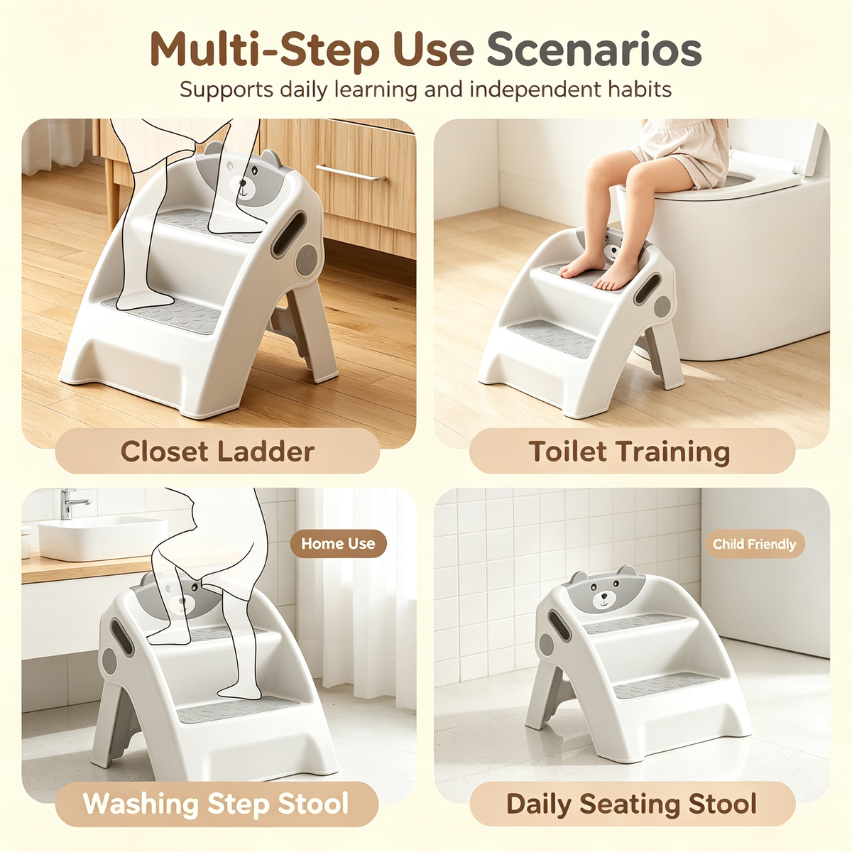 Foldable Toddler Step Stool