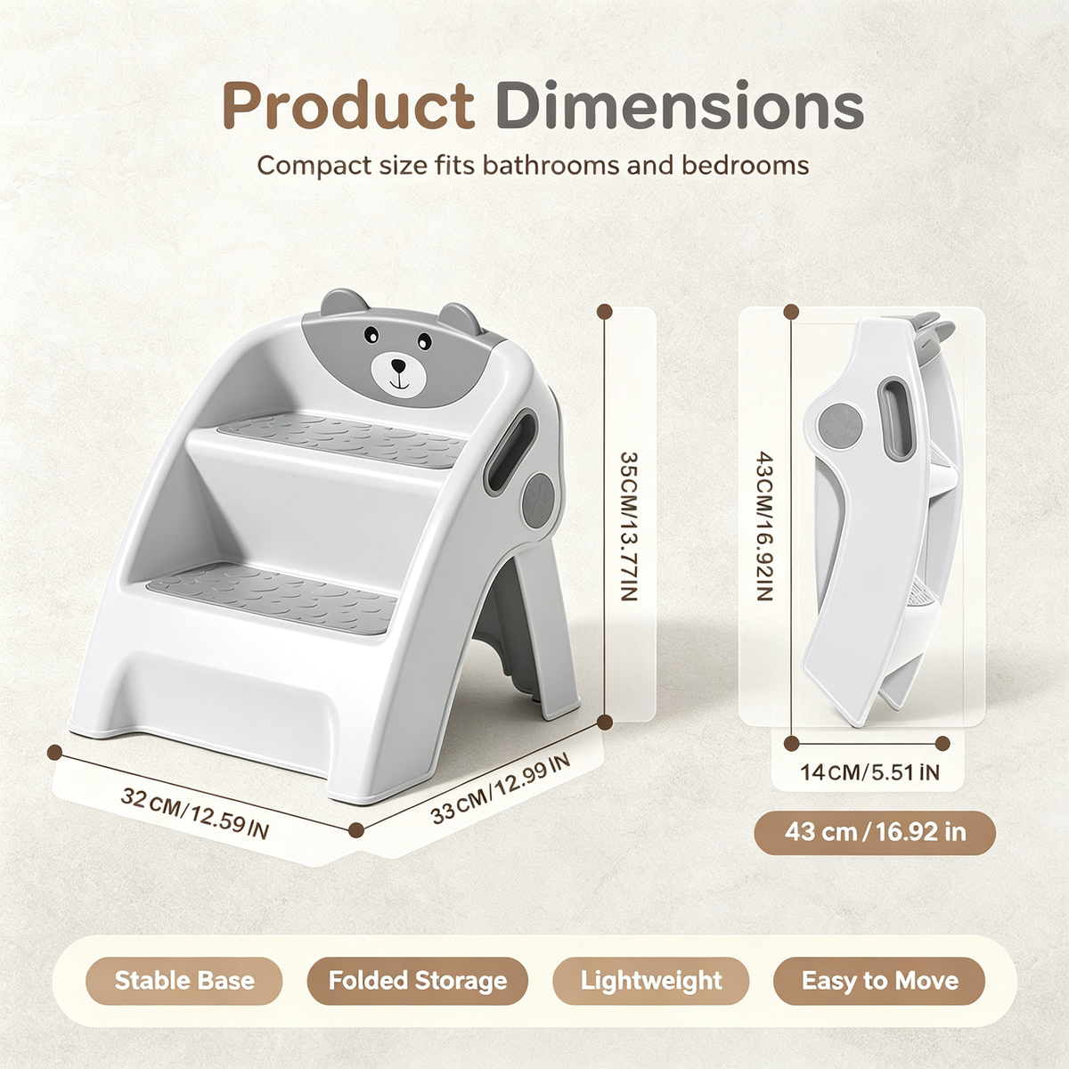 Foldable Toddler Step Stool