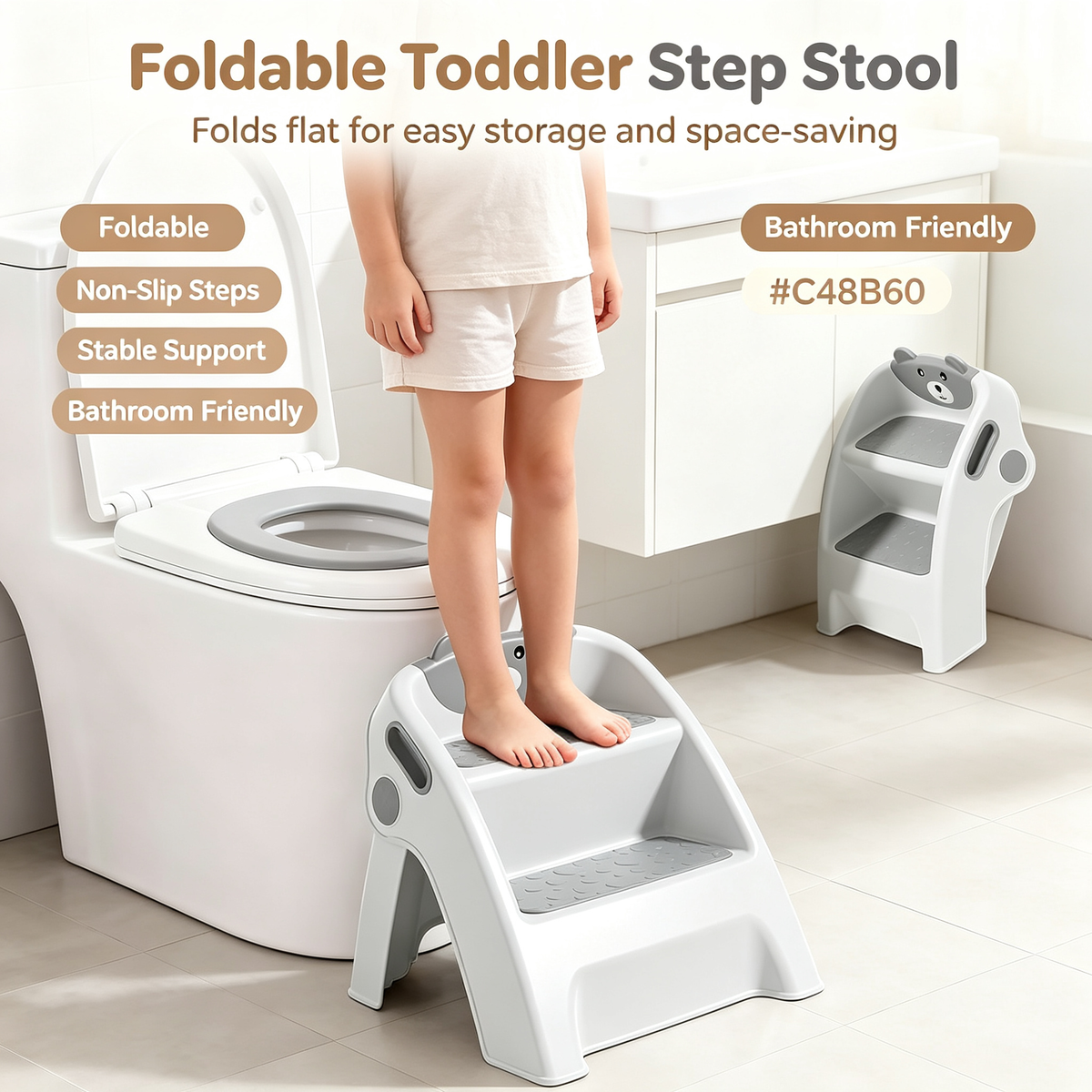 Foldable Toddler Step Stool